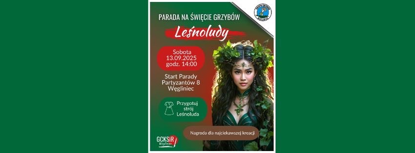 Grafika Parada Grzybowa tematem "Leśnoludy"
