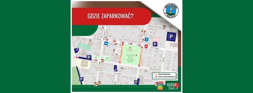 Grafika mapka "Zmiana ruchu podczas Święta Grzybów"